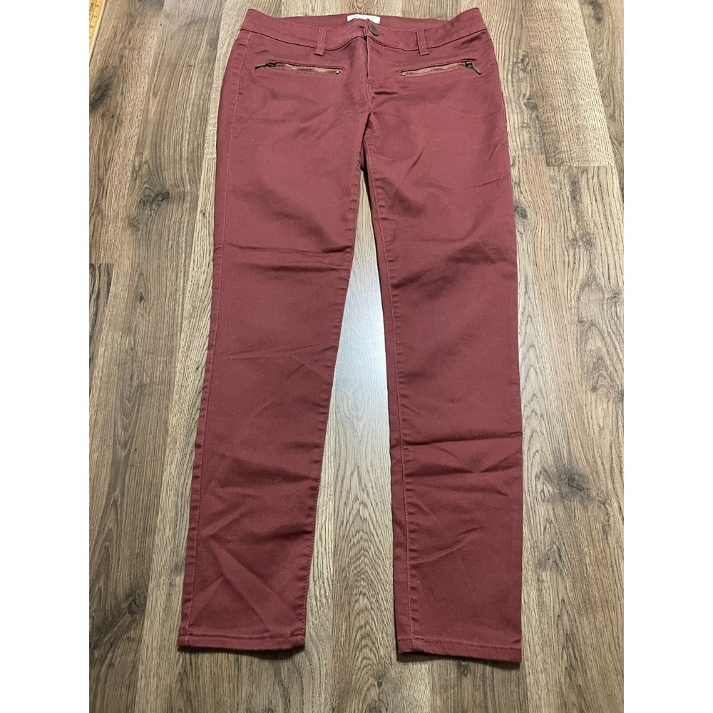 Love, Fire Jeans, Women's Size 7, Red, Zip Pockets, Straight Leg, Medium Wash